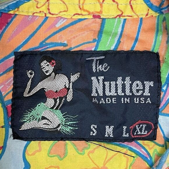 Chubbies Shirt Mens XL Multicolor The Nutter Hawaiian Pineapple Relaxed Fit‎ - Picture 3 of 9